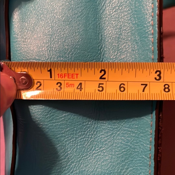 Denver Hayes Teal Blue Crossbody Bag with Adjustable Strap - Picture 11 of 11